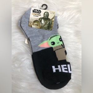 Star Wars Mandalorian Women’s 4-10 no show socks NWT